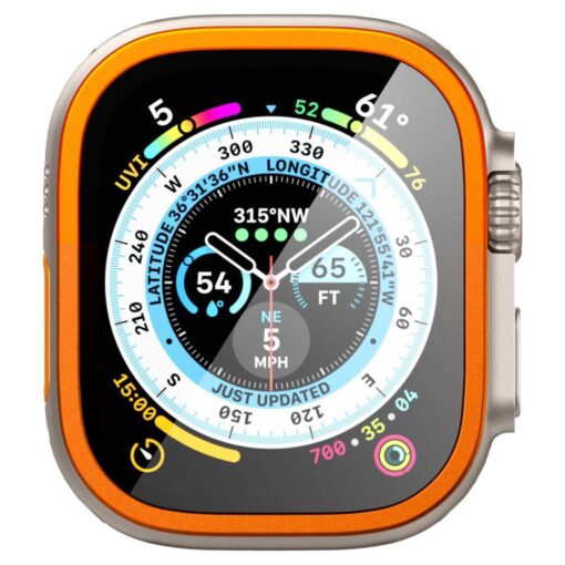 Apple Watch ULTRA 49mm kaitseklaas Spigen Glas.tR Slim PRO oran 2